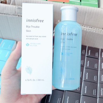 NƯỚC HOA HỒNG INNISFREE BIJA TROUBLE SKIN 200ML + Soybean Energy + Artichoke