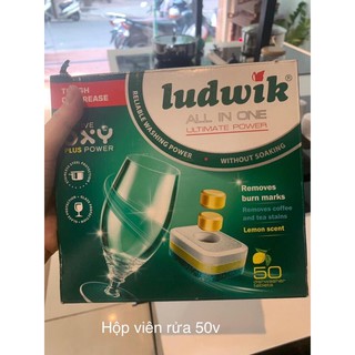 Viên rửa bát Ludwik All in one 50 viên, hàng date mới 24.08.2023
