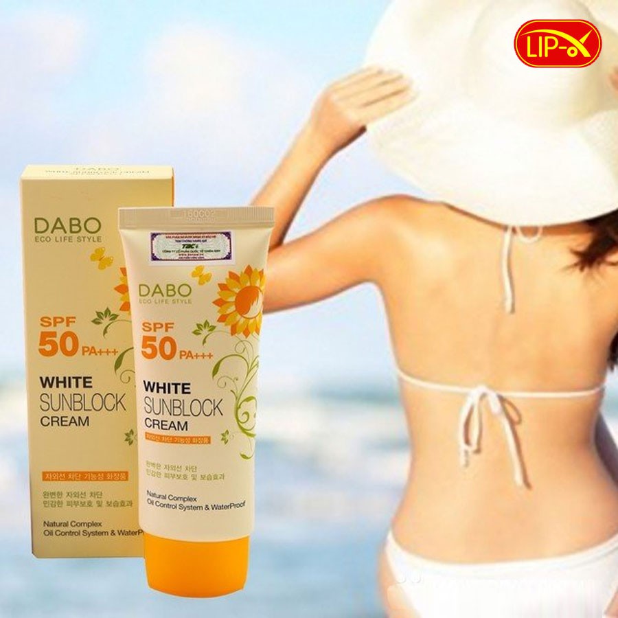 Kem Chống Nắng Dưỡng Da Dabo White Sunblock Cream SPF 50 PA+++ (70ml) - Hàn Quốc Chính Hãng