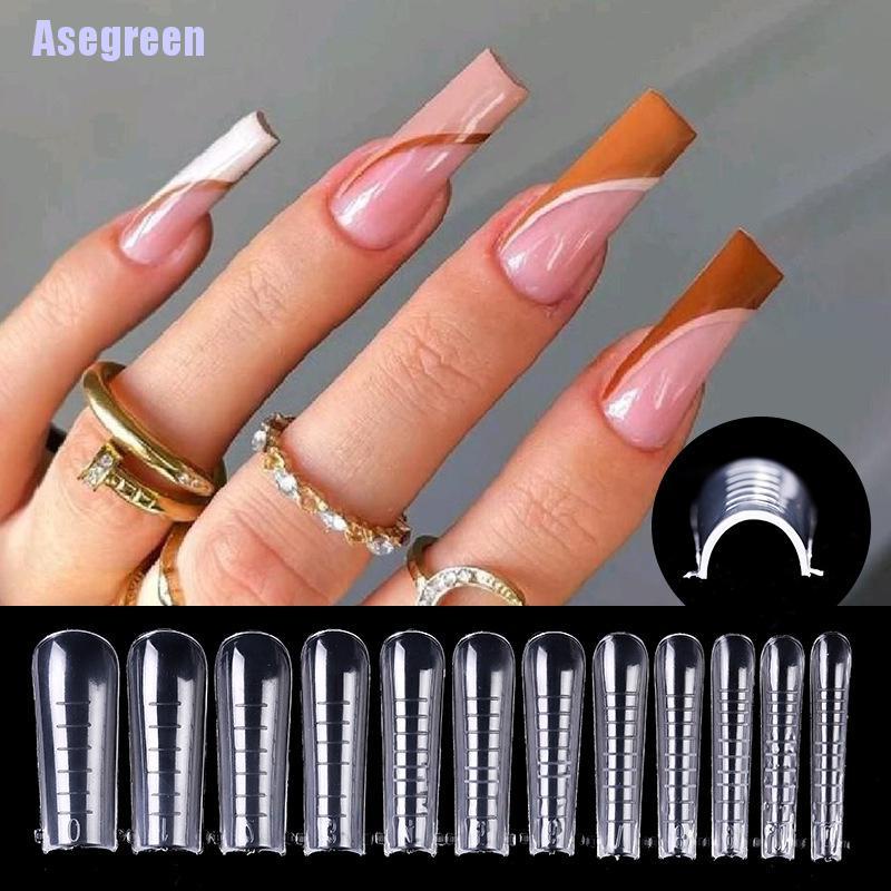 (Hàng Mới) Bộ 60 Khuôn Làm Móng Tay Giả Hai Lớp