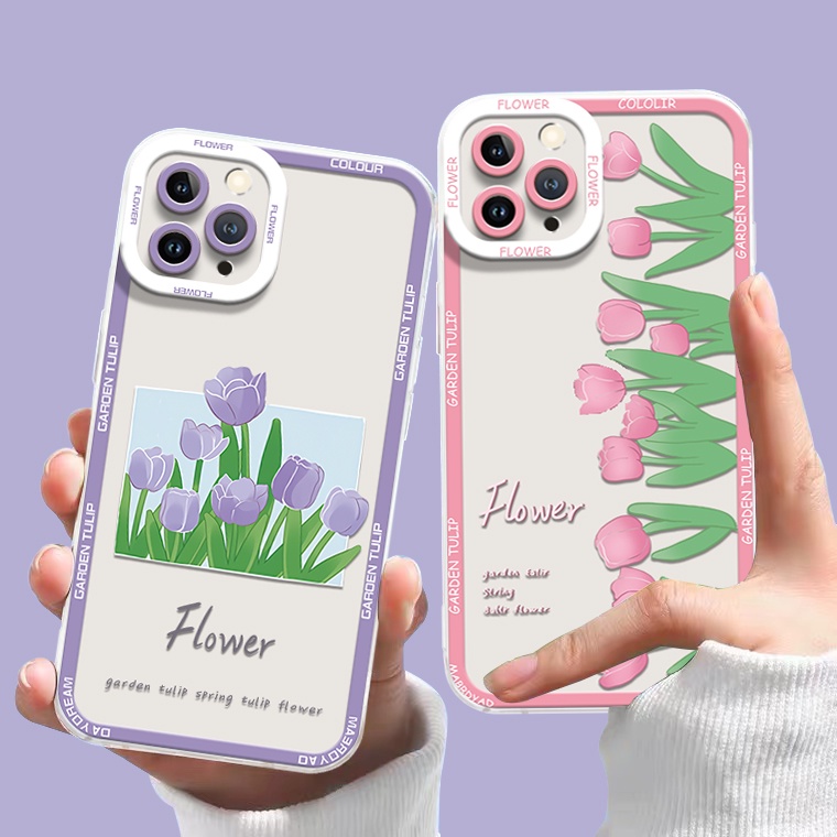 Ốp Điện Thoại TPU Dẻo Trong Suốt Họa Tiết Hoa Xinh Xắn Cho IPhone 14 13 12 11 Pro XS Max X XR 8 7 6 6S 14 Plus