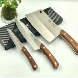 Bộ dao nhật bản 3 món hàng nội địa nhật - dao nhật hàng xịn