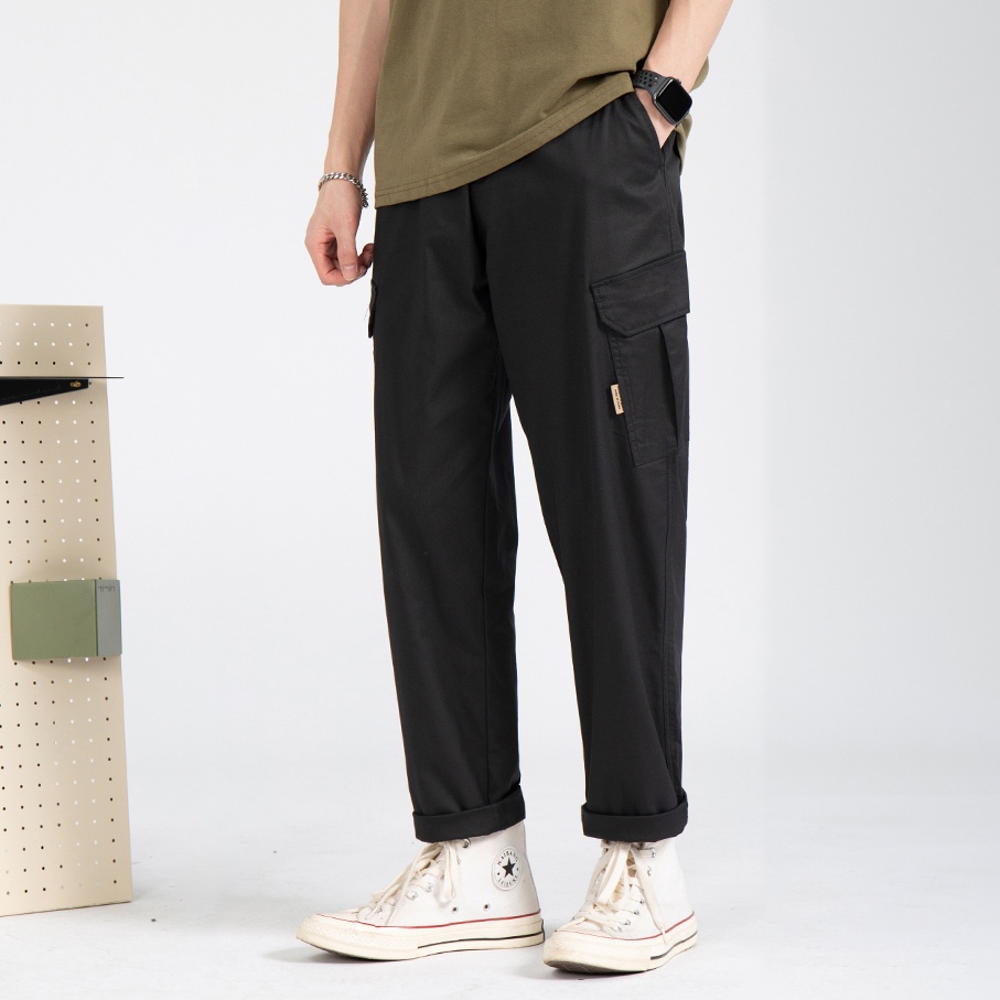 Quần Kaki Nam - Túi Hộp Phong Cách Streetwear Mix Đồ Cực Ngầu Big Size - Chất Đẹp Không Nhăn Xù, Dáng Xuông - Rew2021