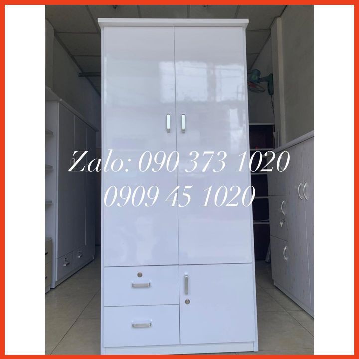 Chỉ Ship HCM - Tủ Nhựa Đài Loan 2 Cánh 1 Ngăn 2 Hộc Tủ, Ngang 85cm, Cao 1m8, Sâu 48cm