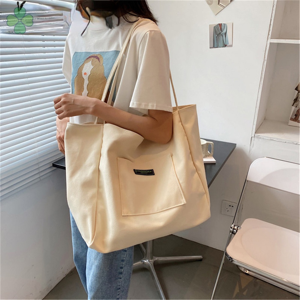 Túi Xách Đeo Vai Bằng Vải Bạt Cỡ Lớn Thiết Kế Chữ Thời Trang Cao Cấp Hàng Mới 2022 Dành Cho Bạn Nữ Sac A Main