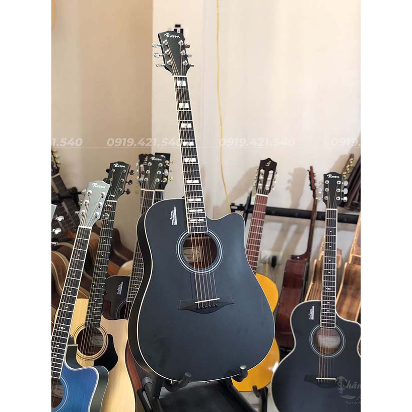Đàn Guitar Acoustic Rosen G12 Pro chính hãng màu đen + Tặng Full phụ kiện + âm hay + giá cực tốt