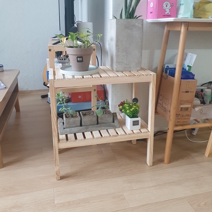 KỆ GỖ ĐA NĂNG XUẤT KHẨU HÀN QUỐC - BENCH 2F SIZE 50 NATURAL - ORI NỘI THẤT HÀN QUỐC