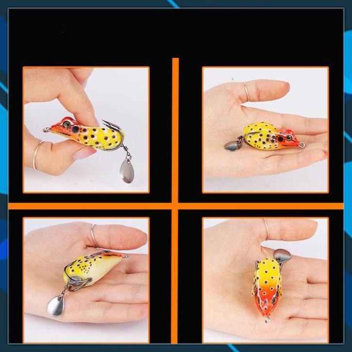 Mồi câu lure mồi nhái giả câu cá lóc cá sộp 5cm 10g có thìa tạo sóng mồi câu cá siêu nhậy MOI-5