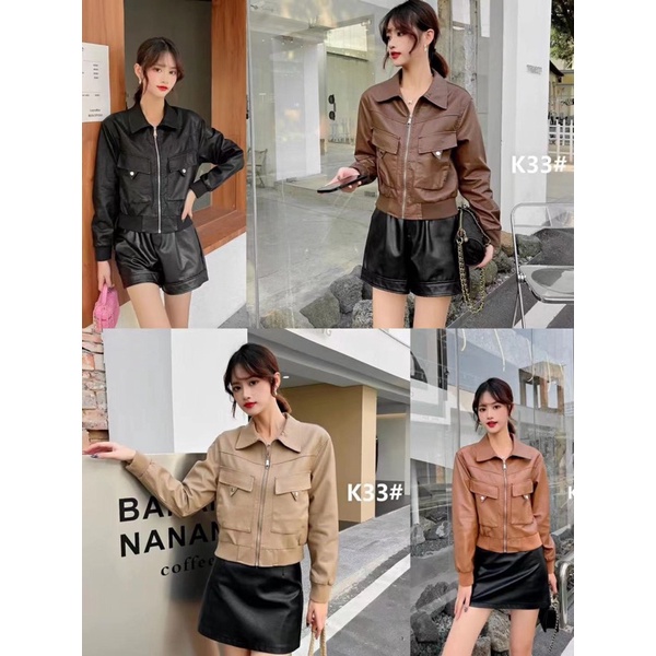 Áo Khoác Da Nữ mùa đông cao cấp mẫu mới nhất năm nay