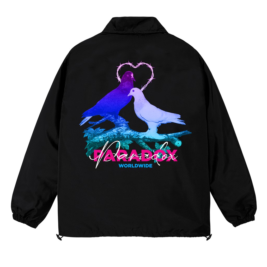 Áo khoác dù Paradox LOVEBIRD OVER-PRINTED JACKET (Black)