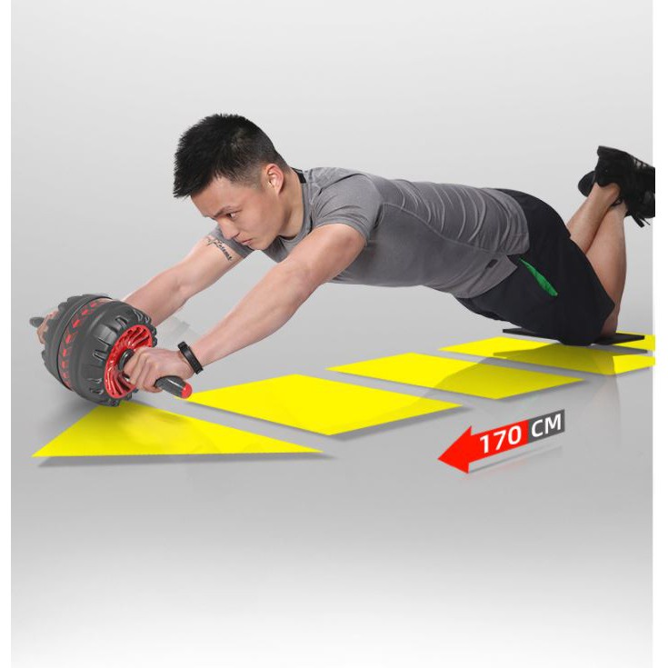 Con Lăn Tập Bụng Khổng Lồ Hầm Hố AB W800 Pro Có Lò Xo Trợ Lực Tặng Miếng Lót Chân