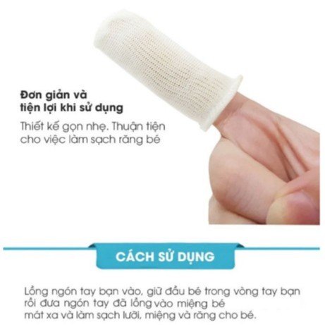 Gạc rơ lưỡi cho bé sơ sinh - tiệt trùng, vệ sinh miệng, chống sâu răng