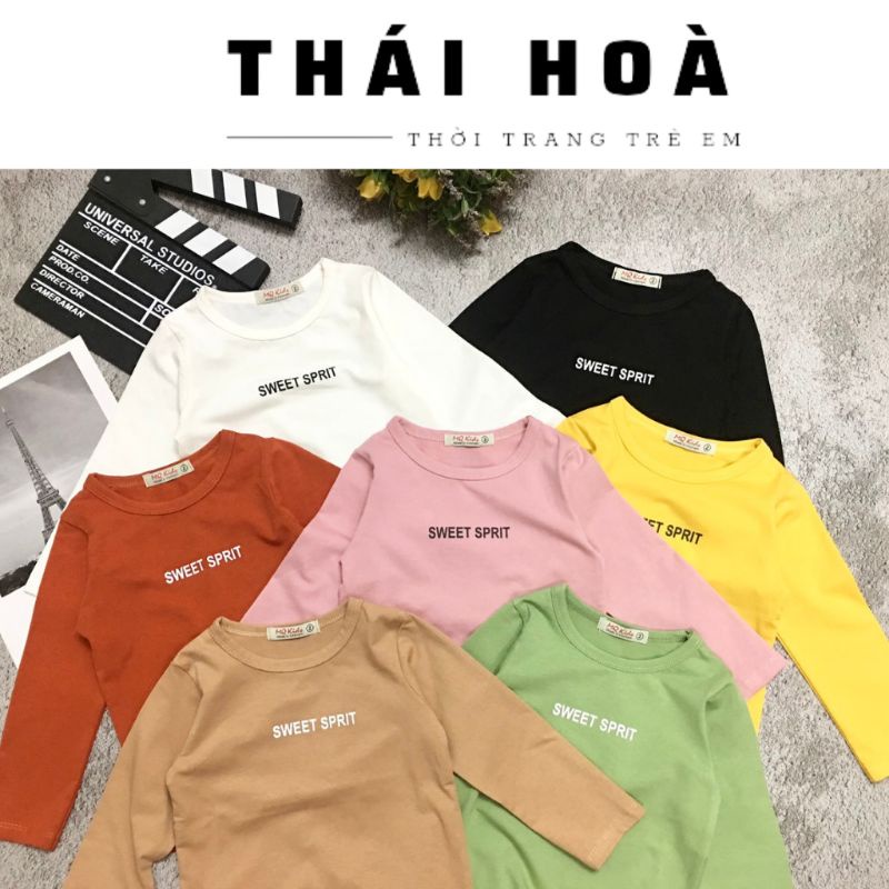 Áo thun tay dài bé COTTON 4 CHIỀU  áo phông bé dài tay 7_20kg mềm mịn