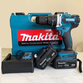 Máy khoan pin 118V Makita 3 chức năng có búa - Động cơ không chổi than siêu mạnh mẽ - Máy khoan bê tông pin Makita