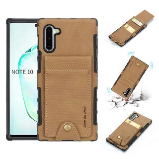 Ốp điện thoại da Pu đính khóa trên và dưới cho Samsung note8 note9 note10 note10 plus