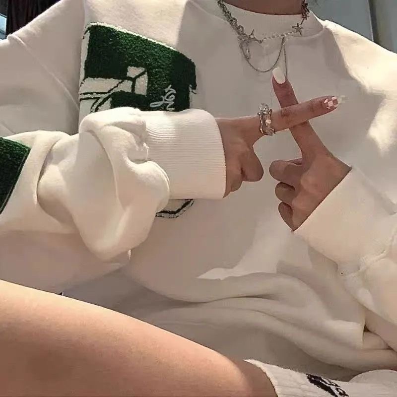 (SẴN) ÁO SWEATER NỈ CHẤT DÀY DẶN CHỮ THÊU (có video+ảnh thật) | BigBuy360 - bigbuy360.vn