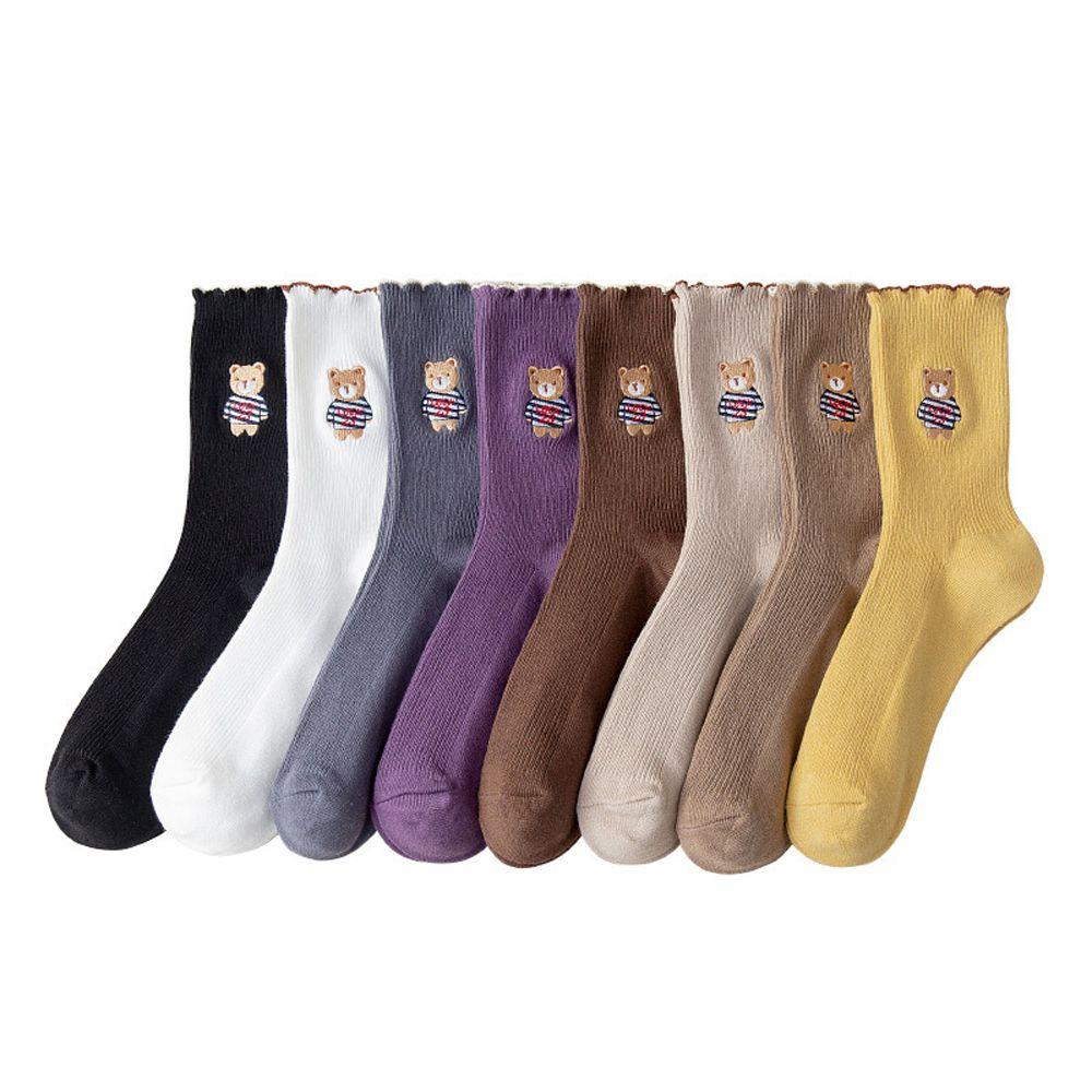 AROMA Đôi Vớ Thoáng Khí Họa Tiết Hoạt Hình Dễ Thương Cho Nữ