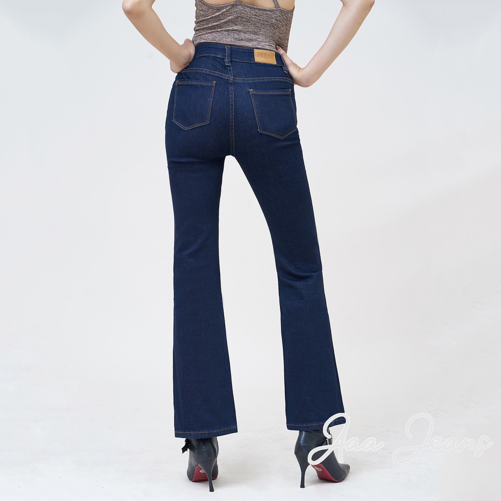 Quần Jean Nữ Ống Loe Lưng Cao Aaa Jeans Dài Lửng Nhiều Màu