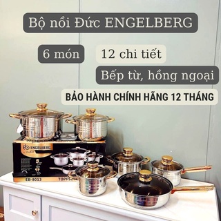 Bộ nồi đức 6 món 12 chi tiết engelberg