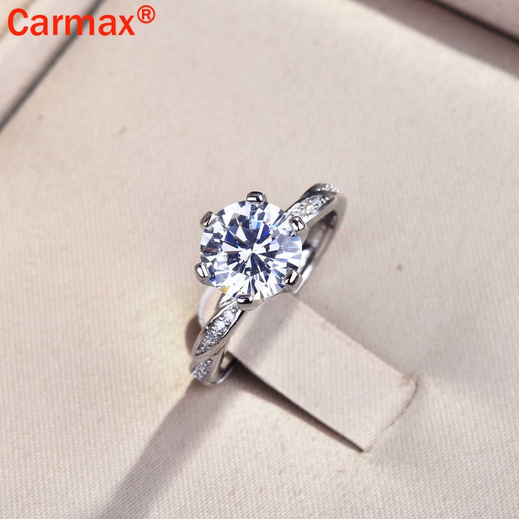 Nhẫn Họa Tiết Moissanite Cổ Điển Thời Trang