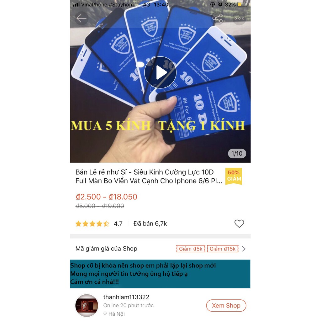 Cực Hot Bán Lẻ rẻ như Sỉ - Siêu Kính Cường Lực 10D Full Màn Bo Viền Vát Cạnh Cho Iphone 6/6 Plus/7/7Plus/8/8 Plus/X Mới | BigBuy360 - bigbuy360.vn