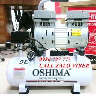 Máy nén khí không dầu oshima 9 lít, Máy nén khí oshima không dầu 9L