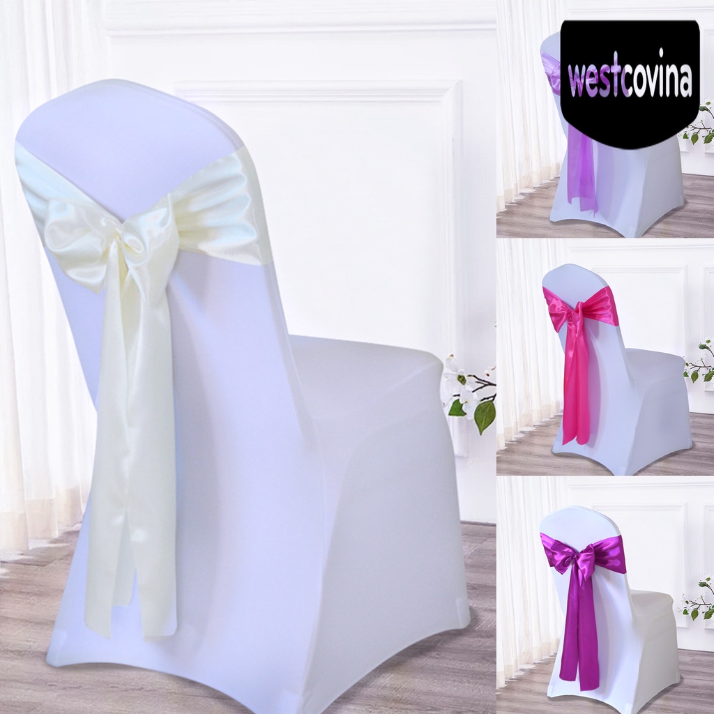 [Hot]☀ Dây Ruy Băng Lụa Thắt Nơ Lưng Ghế Ngồi Tiệc Cưới Thoáng Khí