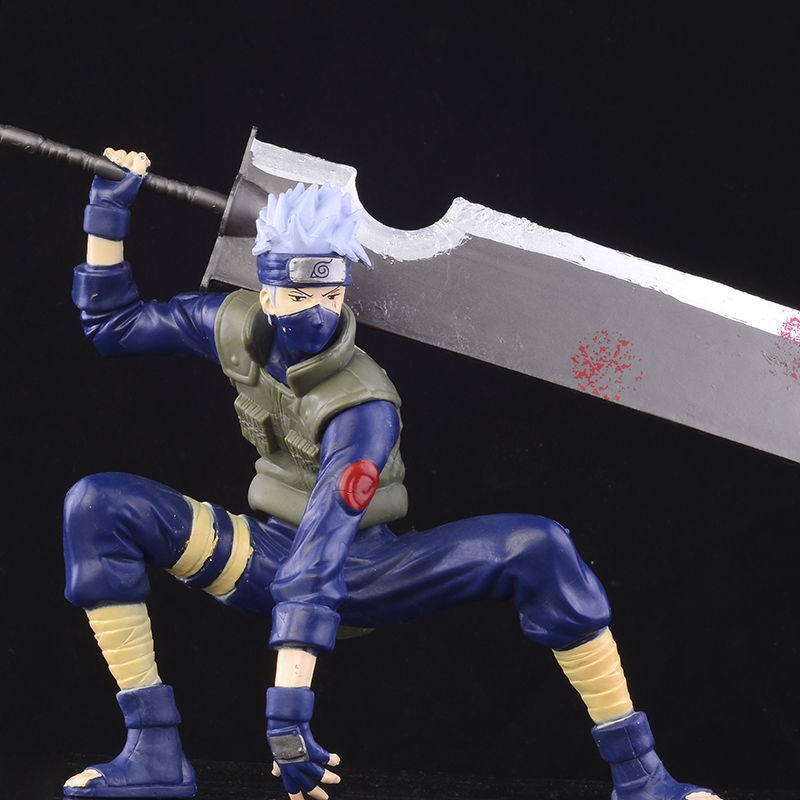 ❀Naruto cờ Kakashi chặt đầu con dao lớn anime làm bằng tay mô hình búp bê sinh nhật hộp quà đồ trang trí