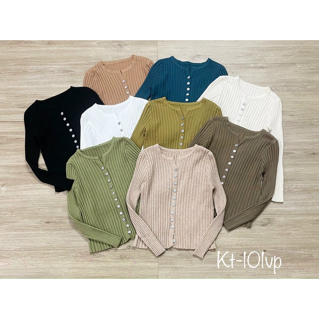 Áo len tăm khuy tay dài hàng Quảng Châu