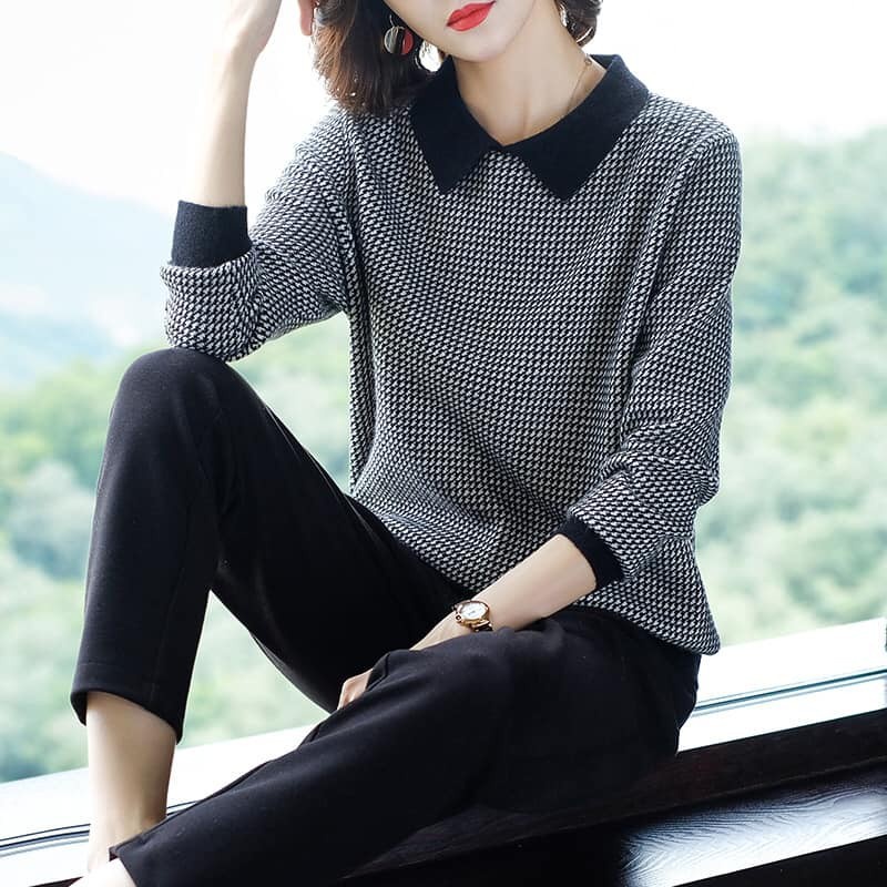 K5-9303 - Áo len nữ dài tay mùa thu hàng nhập - giá 740k