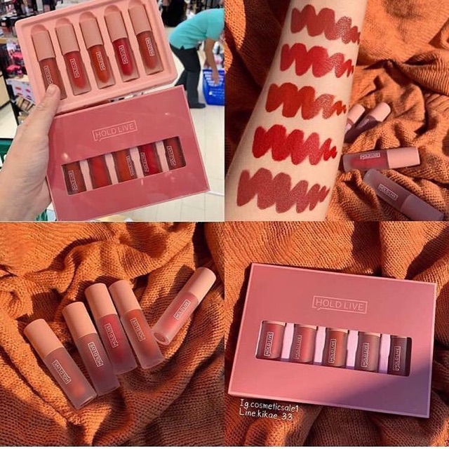 Set Son Kem Nhung Hold Live Light Matte Lip Glaze Sui