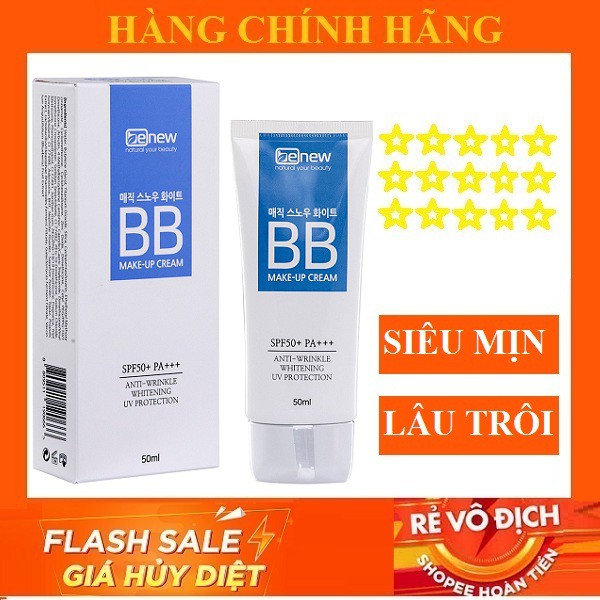 Kem Nền BB Cream 3 in1 BENEW MAGIC SNOW WHITE Siêu Mịn, Mỏng Nhẹ Chính Hãng Hàn Quốc (50ml)