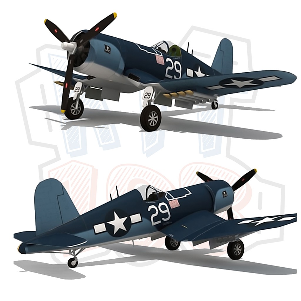 Mô hình giấy Máy bay quân sự F4U Corsair