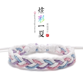 Vòng đeo tay bện dây cotton và lanh kiểu dáng thời trang dành cho các cặp đôi