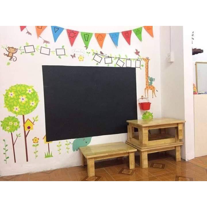 BẢNG DÁN TƯỜNG THÔNG MINH KHỔ LỚN (45cm×200cm) TẶNG BÚT LÔNG VIẾT BẢNG/PHẤN, BẢNG ĐEN