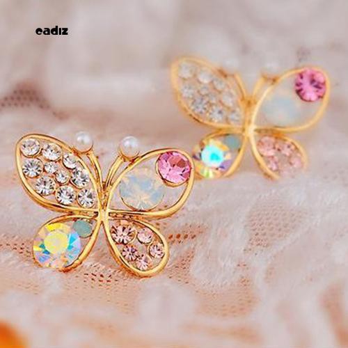 Hoa tai hình bướm đính đá lấp lánh