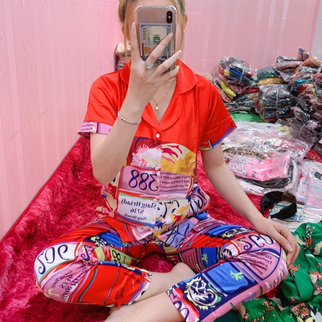 combo 2 bộ lụa trên live