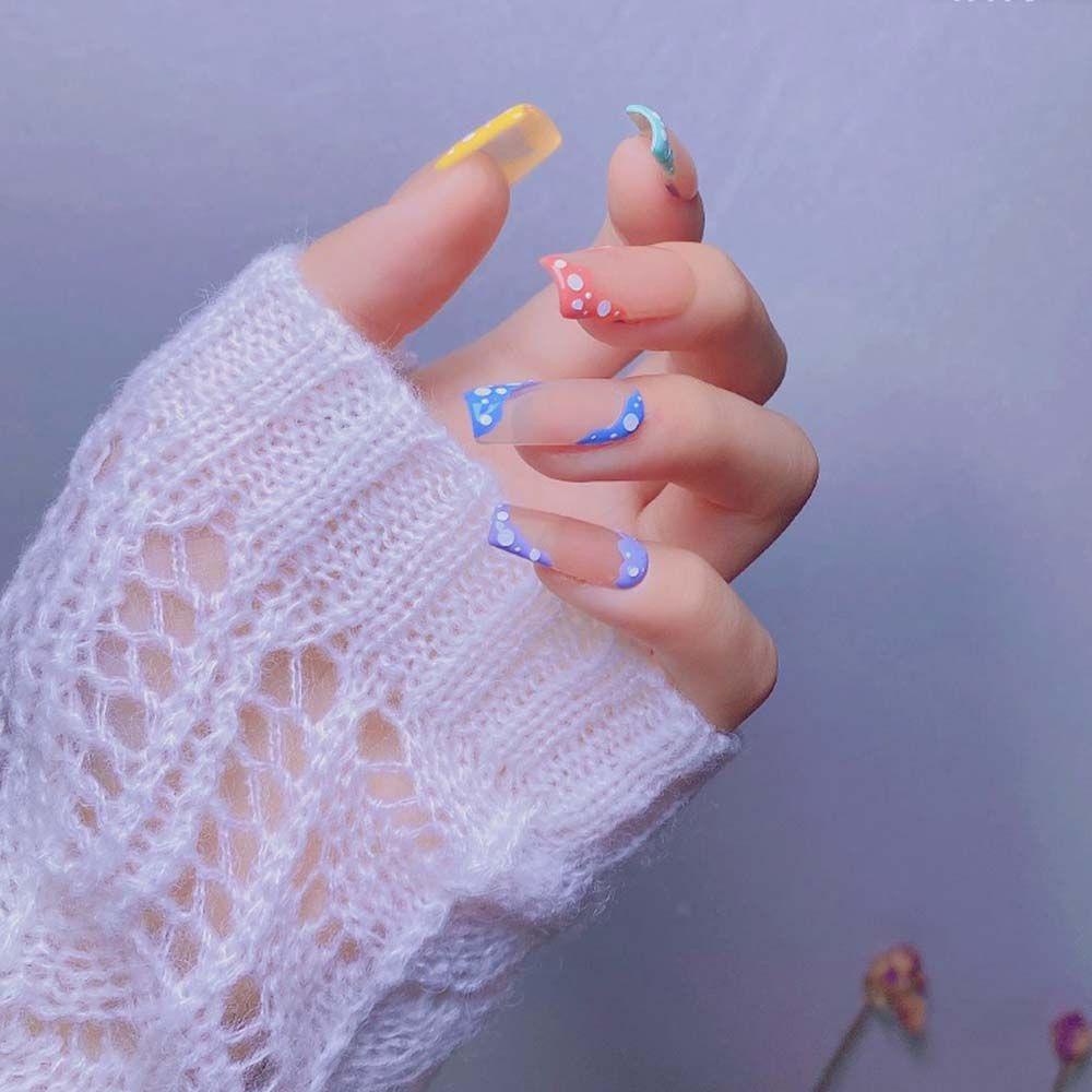Miếng Dán Trang Trí Móng Tay Hình Tròn Siêu Mỏng Lấp Lánh DIY
