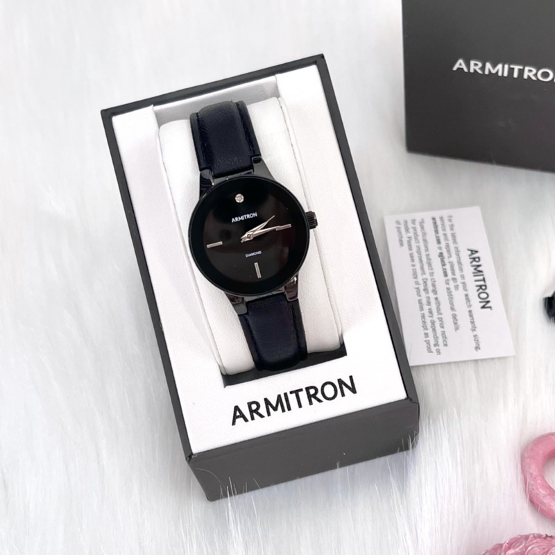 Đồng hồ nữ ARMITRON model 75/5410BKGPBK, 75/5410BKRGBK và 75/5410BKTIBK dây da cổ điển