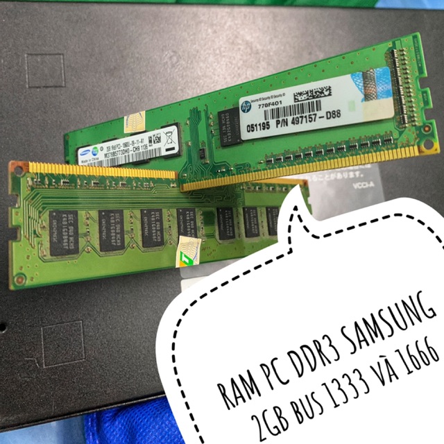 Bộ nhớ RAM PC SAMSUNG DDR3 2GB bus 1333 và 1666