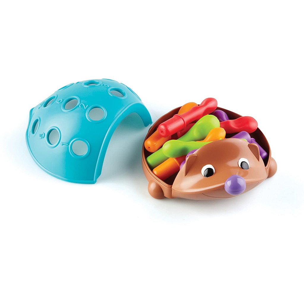 Learning Resources Spike The Fine Motor Hedgehog Đồ chơi hình dáng con nhím giúp phát triển kỹ năng vận động tinh cho bé 18 tháng