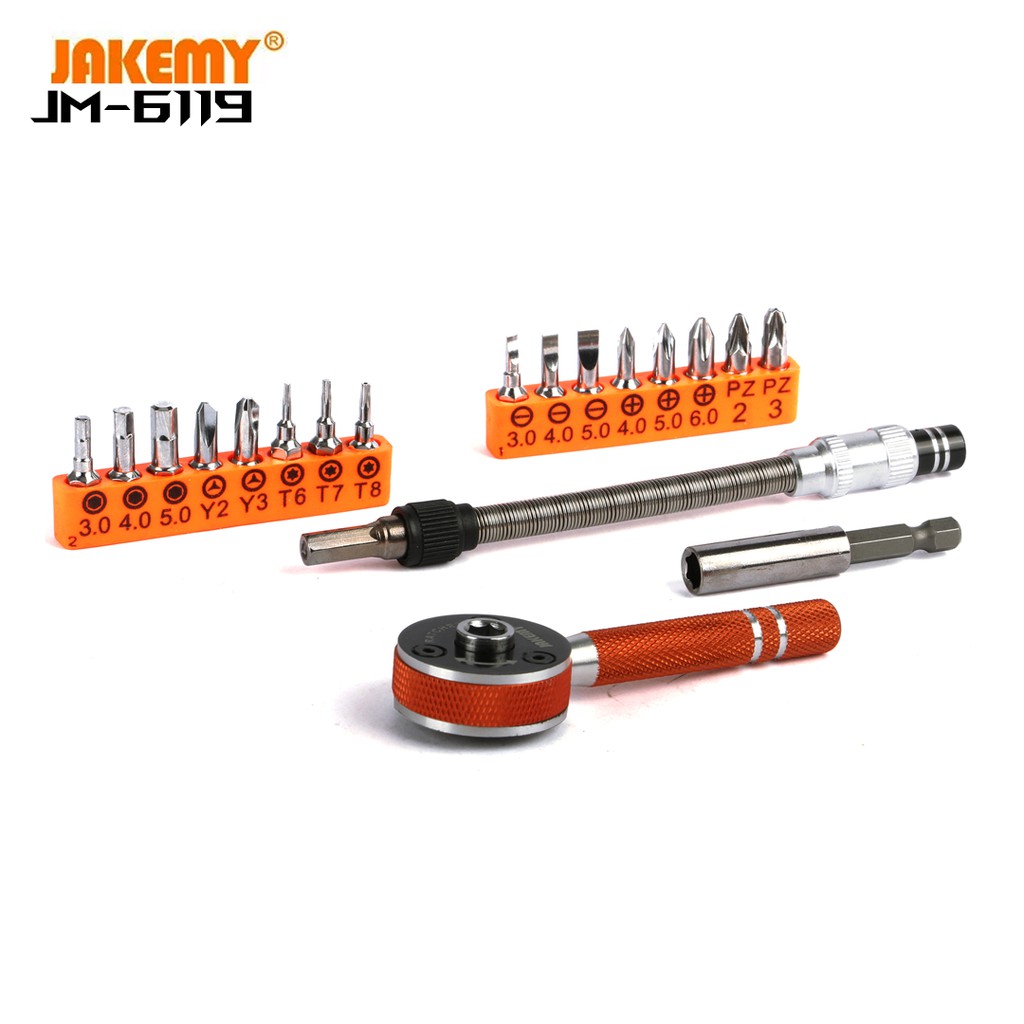 Bộ Tuốc Nơ Vít Đầu Lục Giác 19 Trong 1 Jakemy Jm-6119