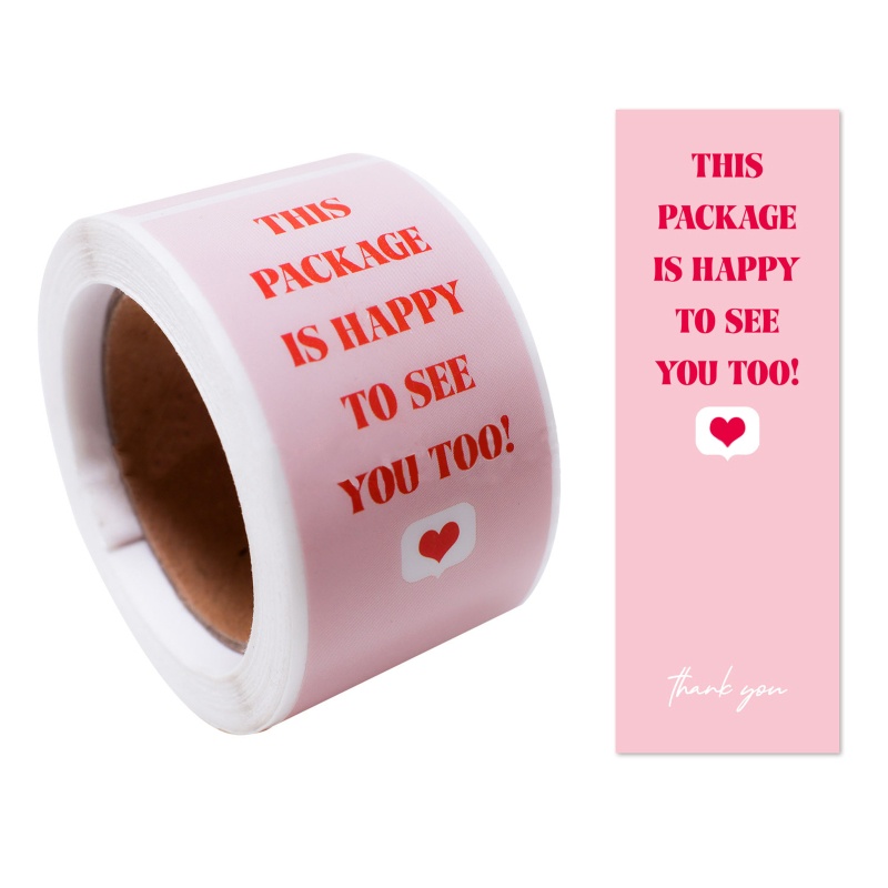 Set 100 Sticker Niêm Phong Bao Bì In Chữ Thank You