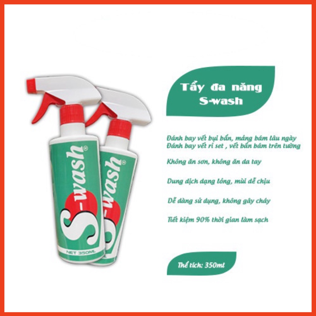 Tẩy đa năng SWASH - tẩy sạch trên mọi bề mặt, bếp sạch bong sáng bóng
