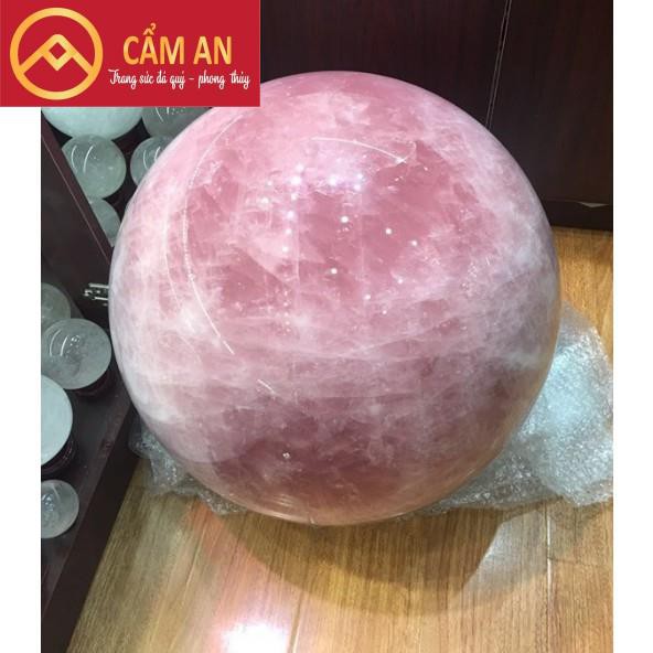 Quả Cầu Phong Thủy T.A Hồng mạng THỔ và HỎA nặng 5 Kg, Đường Kính 15 cm [XẢ KHO 5 Kg] - Phong thủy Cẩm An