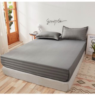 Bộ ga gối 3 món cotton 3f-màu ghi