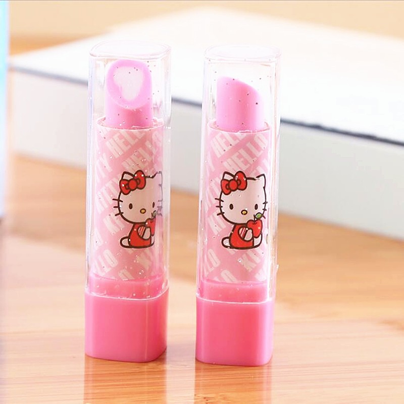 Tẩy Bút Chì Hình Thỏi Son Hello Kitty - Gôm Bút Chì Độc Đáo Duashop