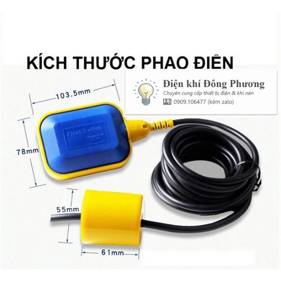 Phao điện bơm nước tự động, phao bơm nước chống cạn, chống tràn.