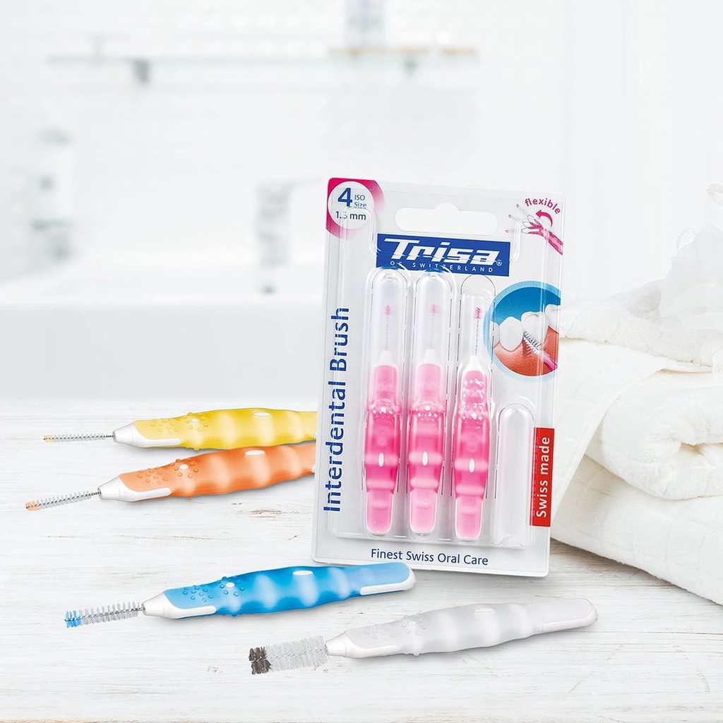 Tăm Kẽ Răng Trisa Interdental Brush Các Sợi Tăm Siêu Mềm Có Tính Linh Hoạt Giúp Loại Bỏ Những Mảng Bám Cứng Đầu