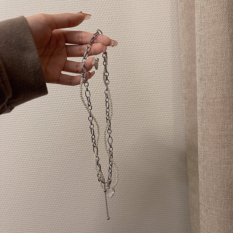 Vòng cổ Đính Ngọc Trai Sang Trọng Phong Cách Harajuku